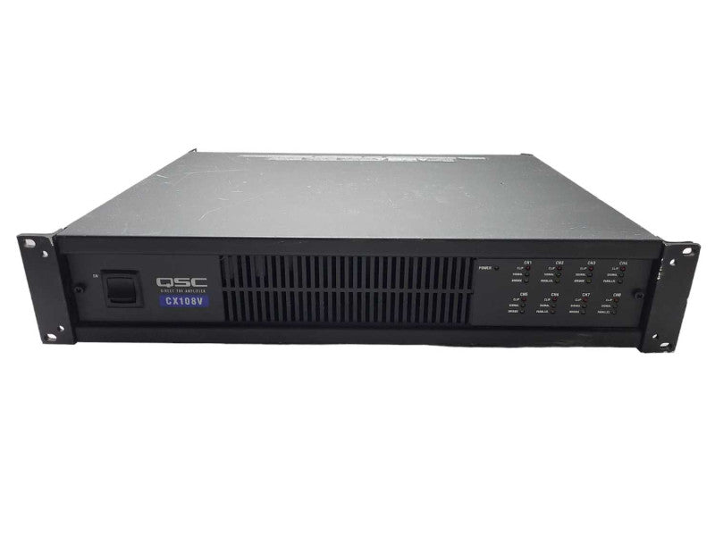 QSC CX108V Direct 70V Commercial 8 Channel Amplifier with Rack Ears READ $