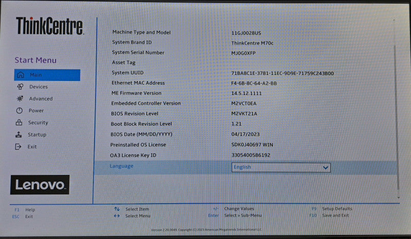 Lenovo ThinkCentre M70c SFF i5-10400 @ 2.90GHz 12GB DDR4 No HDD/OS )