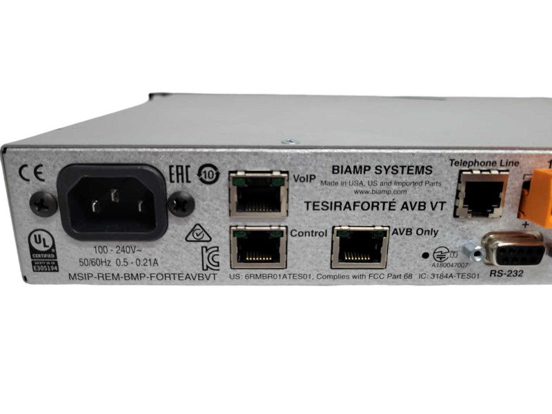 Biamp Tesira Forte AVB VT Audio Processor Q%
