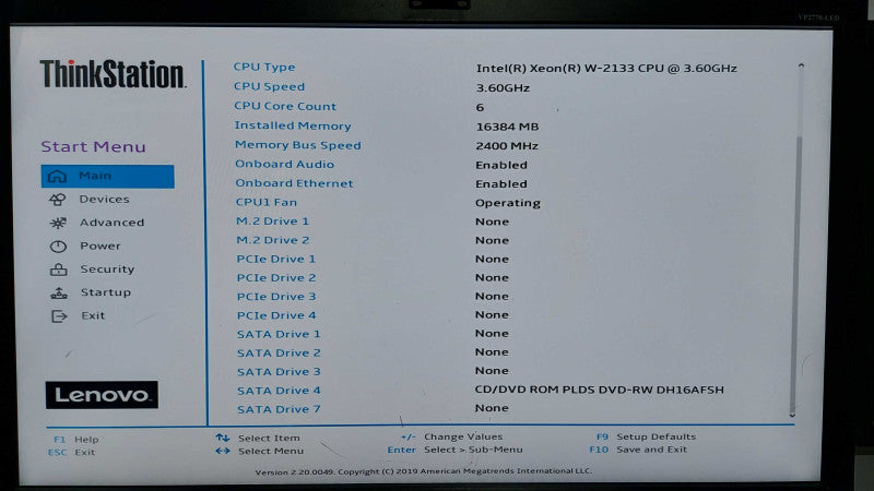 Lenovo Thinkstation P520C Xeon W2133 @ 3.60ghz / 16gb ram / Quadro K2000 GPU #
