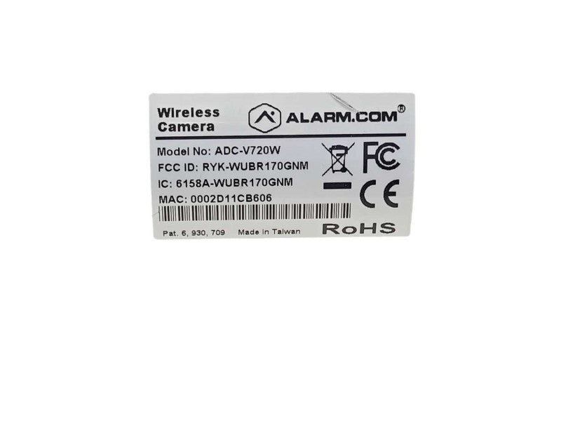 Alarm.com wireless camera ADC-V720W, read _