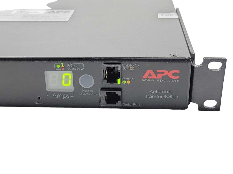 APC AP7750A 10-Outlet Rack Mount Automatic Transfer Switch _