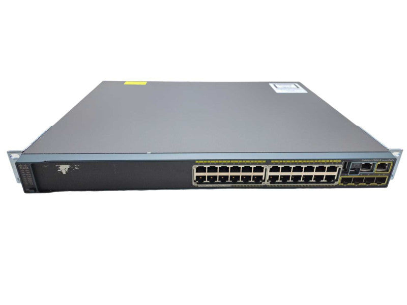 Cisco WS-C2960S-24PS-L | 24 Port Gigabit 370W PoE+ Switch w/ Stack  Q)