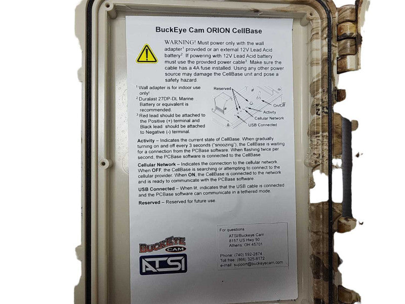 BuckEye Cam ORION CellBase READ $