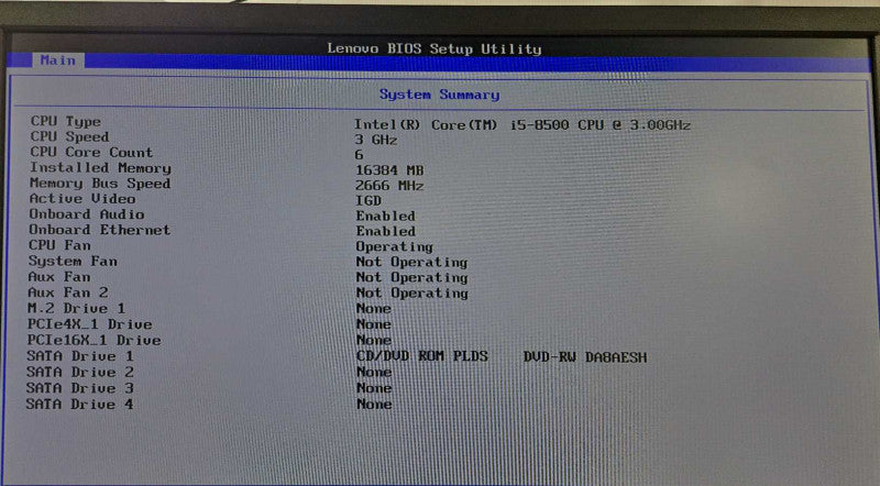 Lenovo ThinkCentre M920s SFF i5-8500 @ 3.00GHz 16GB DDR4 No HDD/OS  )