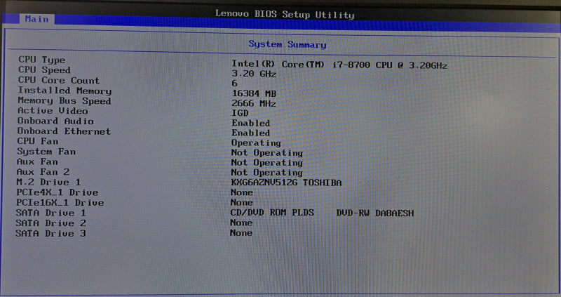 Lenovo ThinkCentre M720t | i7-8700 @ 3.20GHz 16GB DDR4 512GB M.2 )
