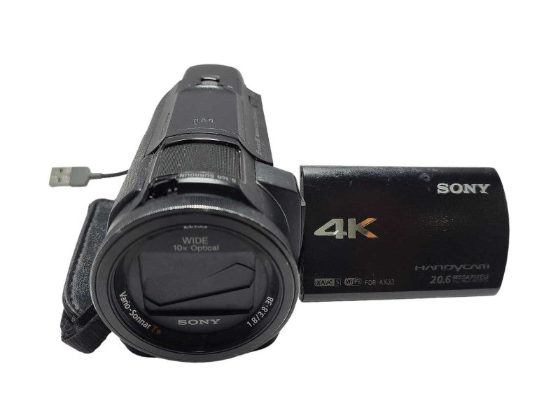 Sony Handycam FDR-AX33 4K 20.6 MP 10x Optical Zoom Camcorder READ $