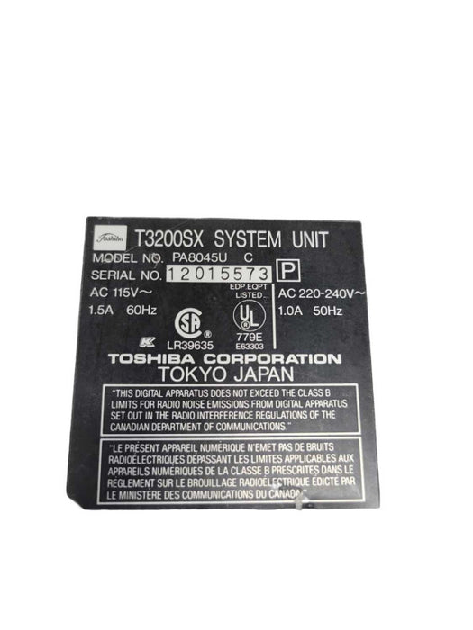 Vintage Toshiba T3200SX System Unit Portable Computer Laptop %