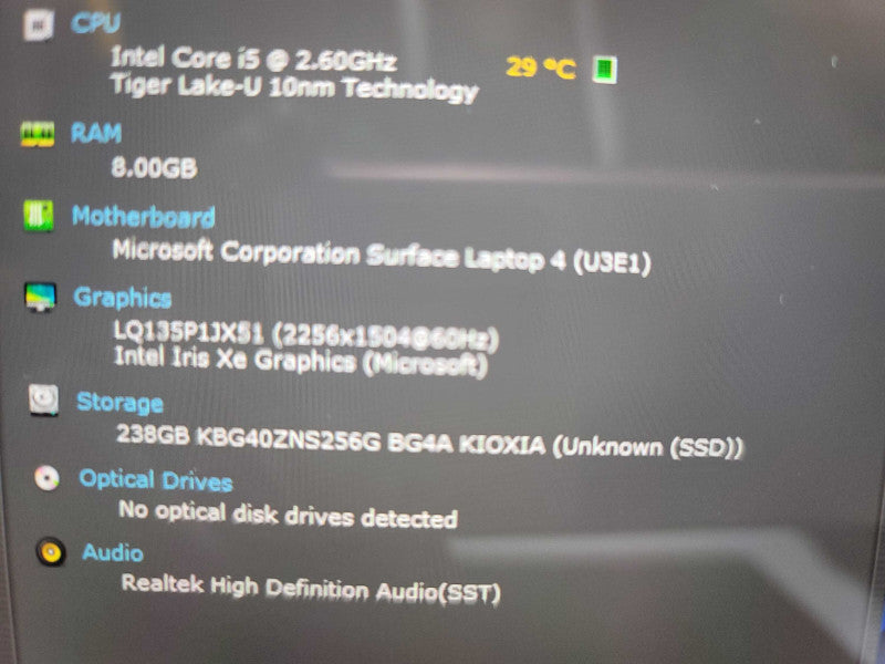 Microsoft Surface Laptop 4 |i5-1135G7 | 8GB DDR3| 256GB SSD | READ Î²