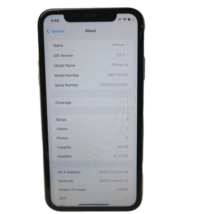 Apple iPhone Xr 64GB White UNLOCKED MINT  -