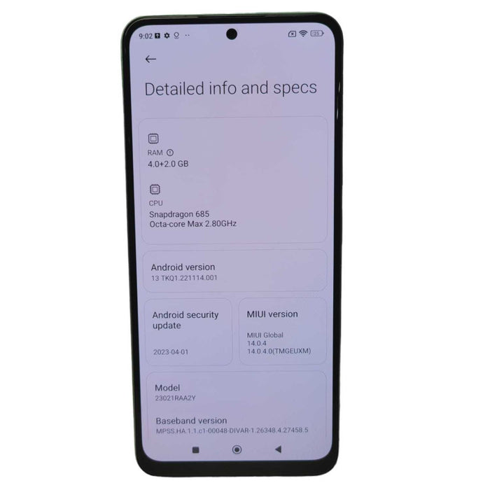 Xiaomi Redmi Note 12 4G 128GB UNLOCKED  -
