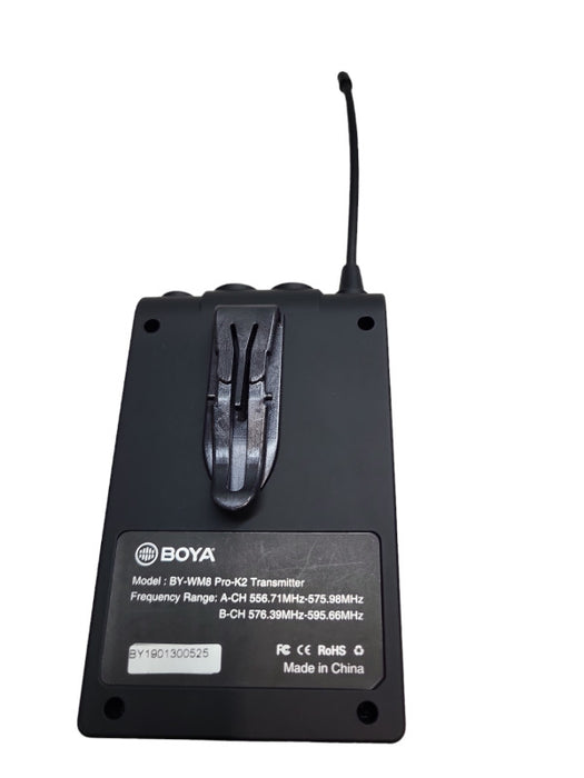BOYA BY-WM8 Pro K2 UHF Dual-Channel Wireless Microphone System Transmitter  &