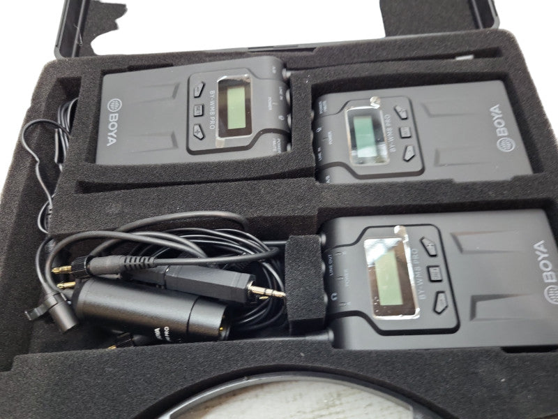 BOYA BY-WM8 Pro K2 UHF Dual-Channel Wireless Microphone System Transmitter  &