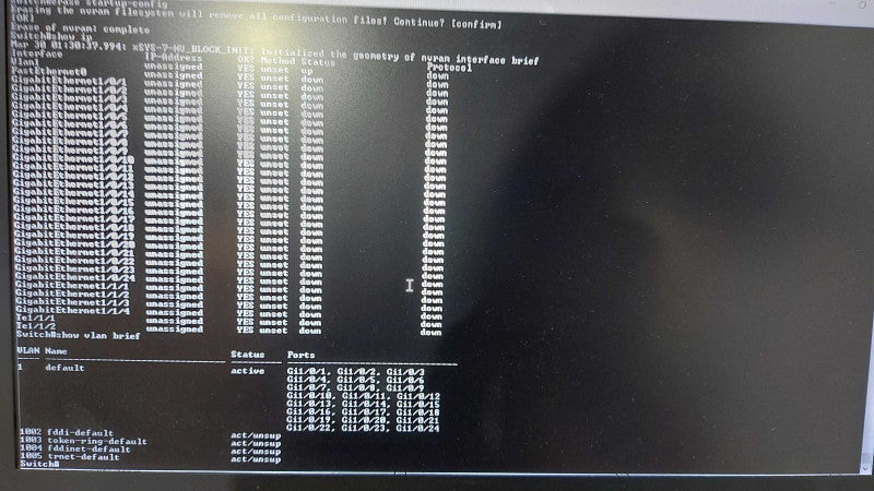 Cisco Catalyst 3750-X Series WS-C3750X-24S-S 24-Port Managed Switch - RESET Q#