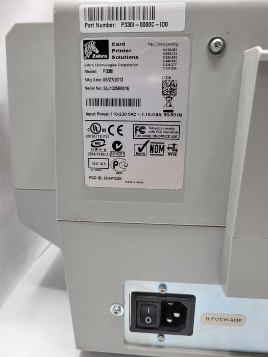 Zebra P330i Full Color ID Card Thermal Desktop Printer, SEE Q_