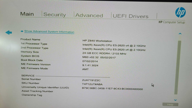 HP Z840 - 2x XEON E5-2620 v4 | 24GB RAM | QUADRO K1200 4GB %