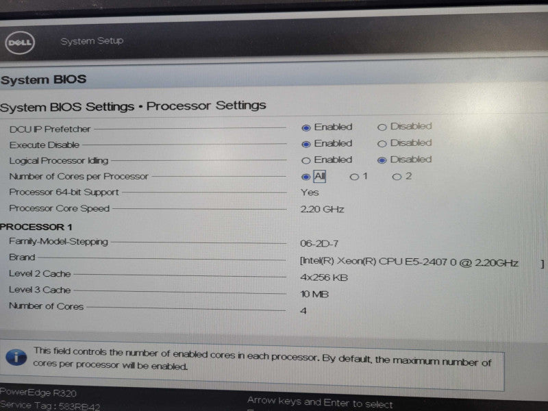 Dell PowerEdge R320 Xeon E5-2407 0 @ 2.20GHz 20GB RAM H710 mini !