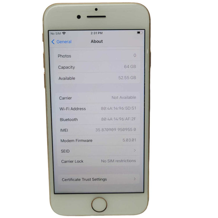 Apple iPhone 8 64GB Gold UNLOCKED MINT -