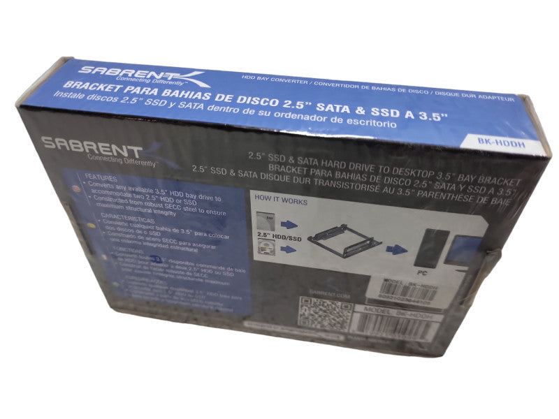 Sabrent 3.5â-Two SSD/2.5â HDD Bay Drives Bay Converter Adapter BK-HDDH &