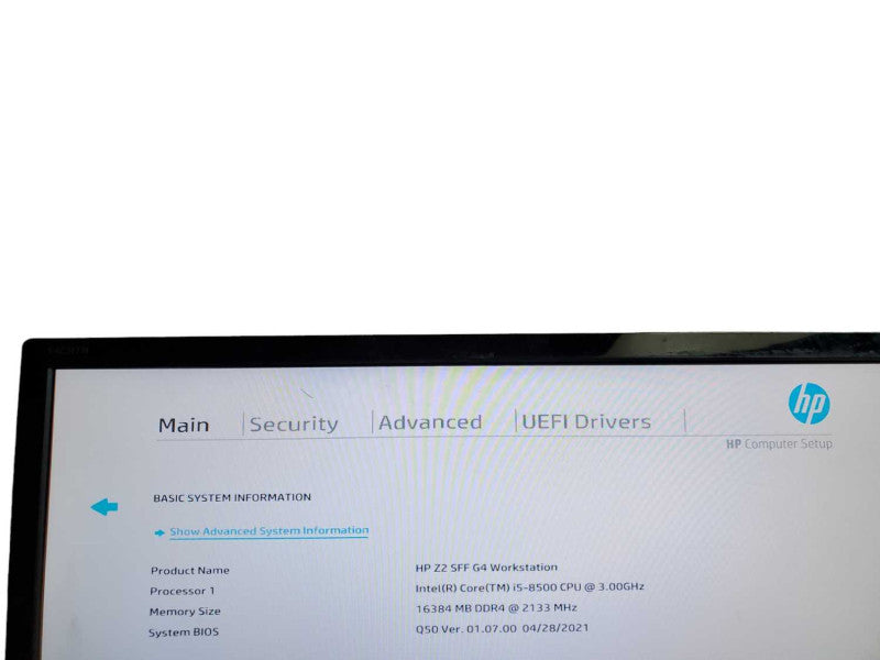 HP Z2 SFF G4 Workstation i5 - 8500 CPU @ 3.00GHz 16GB DDR4 Ram NO HDD  Î¸