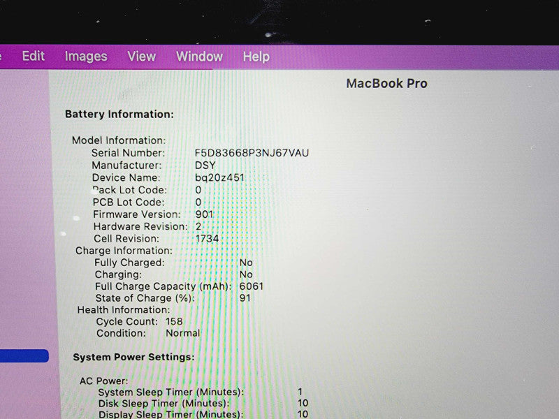 Apple Macbook Pro 2018 15\\" Core i7-8750H @ 2.2GHz 16GB DDR4 250GB SSD Radeon Pro 555X 4GB [Read] (