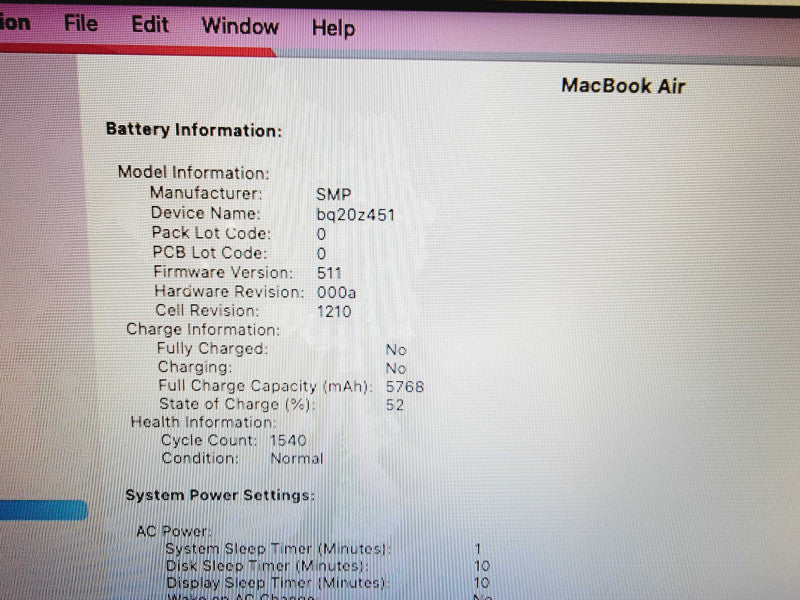 Apple Macbook Air 2017 13\\" Core i5-5350U @ 1.8GHz 8GB DDR3 250GB SSD (