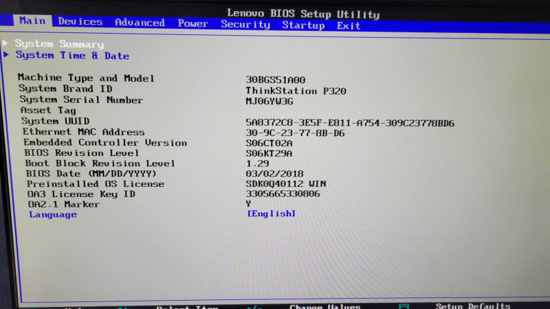 Lenovo P320 - Xeon E3-1230 v6 | 8GB RAM | NO HDD %