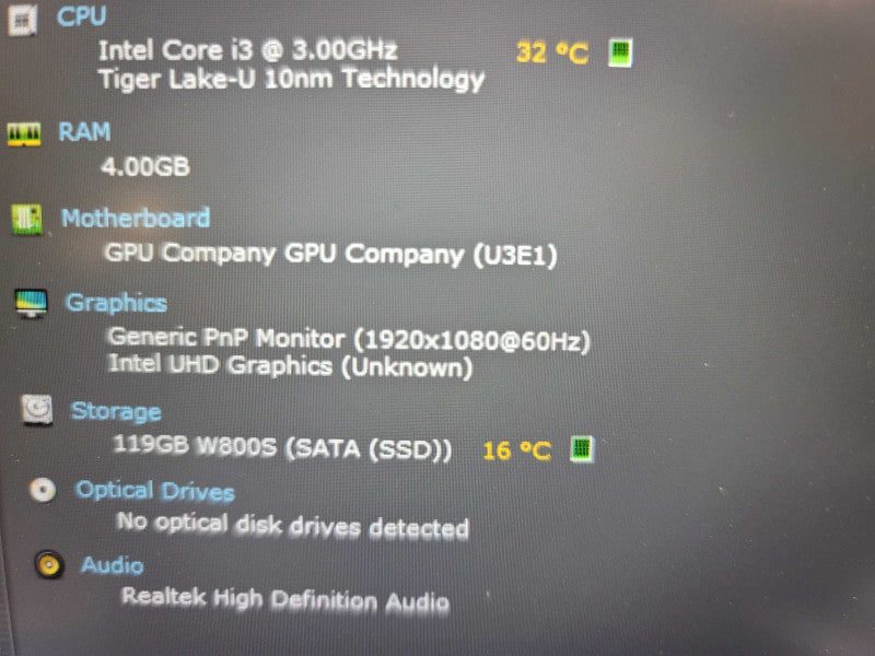 Gateway Laptop | i3-1115G4| 4GB DDR3 | 128GB SSD |No AC Adapter Î²