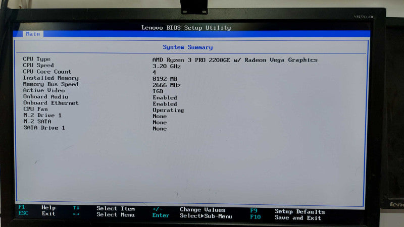 Lenovo thinkcenter M715q Ryzen 3 PRO 2200GE Vega Gfx / 8gb ram / read #