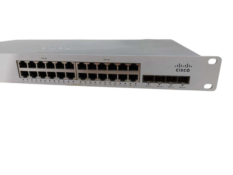 Cisco MS220-24P-HW 24x port gigabit PoE Cloud Managed Switch - UNCLAIMED #