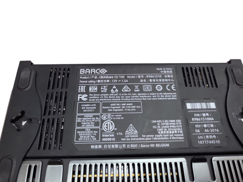 Barco ClickShare CS-100 R9861510 Wireless Presentation System &