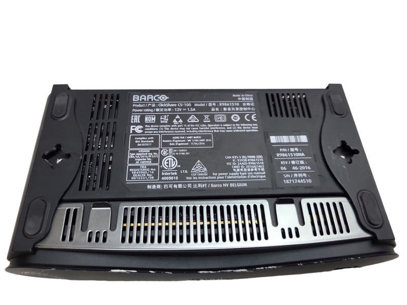 Barco ClickShare CS-100 R9861510 Wireless Presentation System &