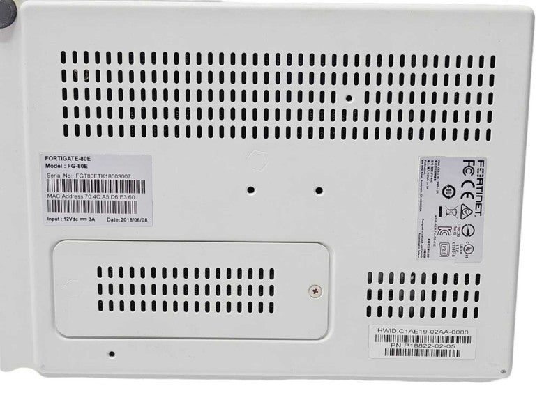 Fortinet Fortigate 80E FG-80E FIREWALL Appliance, READ _