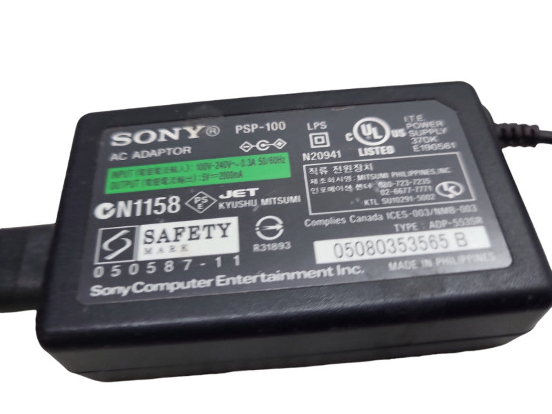Genuine Sony PSP-100 Charger 5V 2000mA AC Adapter For Sony PSP 1001 2001 3001 &