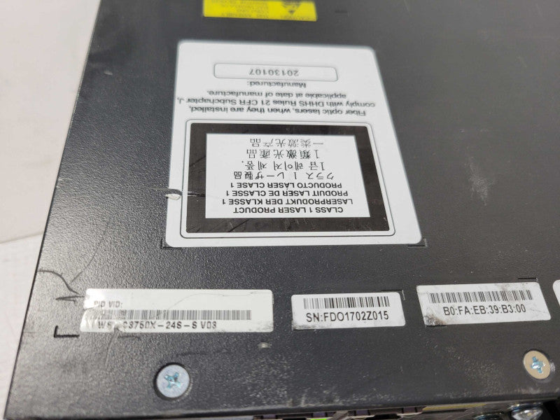 Cisco Catalyst 3750-X Series WS-C3750X-24S-S 24-Port Managed switch, 2x PSU Q_