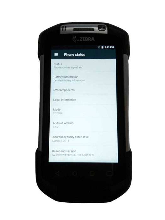 Zebra TC75GK hand-held touch computer Q#
