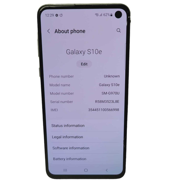 Samsung Galaxy S10e SM-G970U 128GB UNLOCKED Plz READ  -