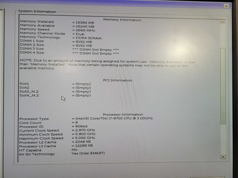 Dell Precision T3431 - Core i7-9700 @ 3.0 GHz | 16GB RAM | 256GB NVMe SSD !