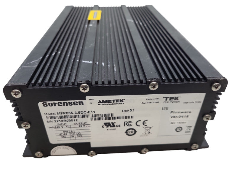 AMETEK PROGRAMMABLE POWER MFP085-3.5DC-E11 Sorensen &