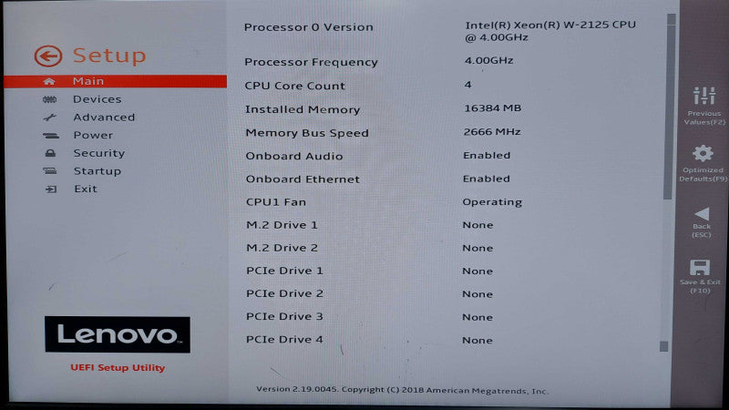 Lenovo Thinkstation P520 Xeon W2125 @ 4.00ghz / 16gb ram / Quadro K620 #