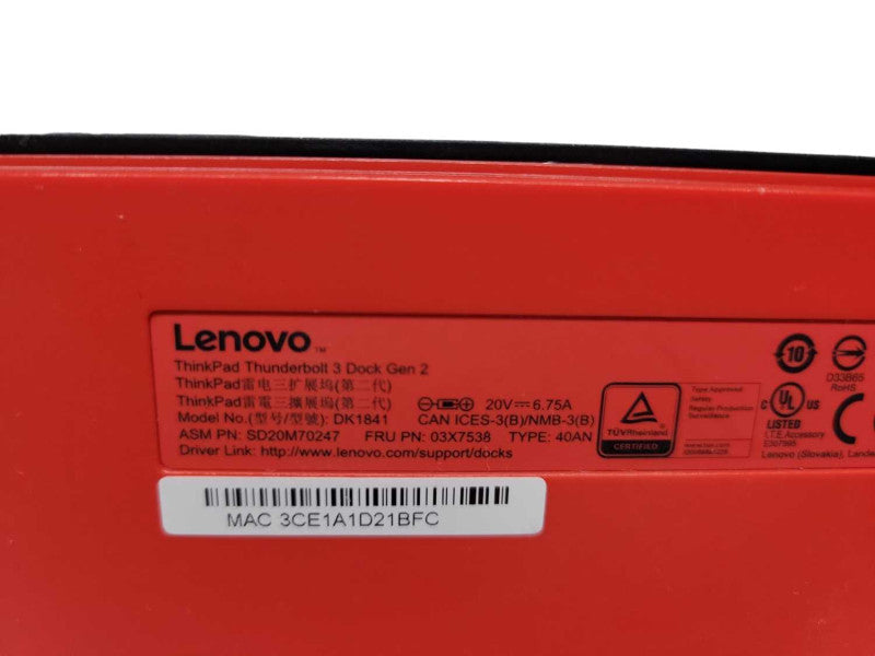 Lenovo ThinkPad Thunderbolt 3 Dock Gen 2 + 230W PWR %