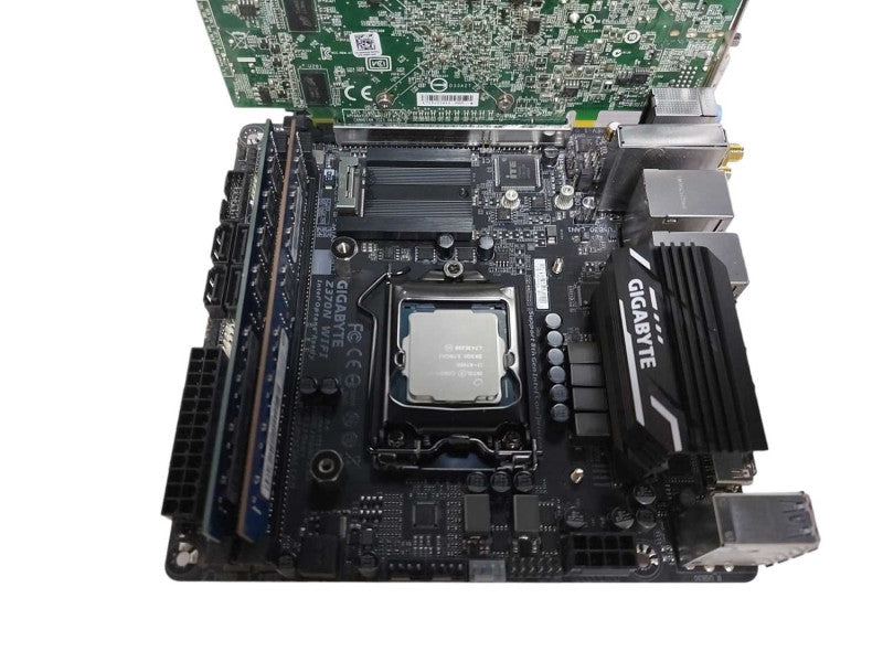 Gigabyte Z370N Wifi Core i7-8700K CPU MOBO Mini-ITX 16gb ram IO SHIELD #