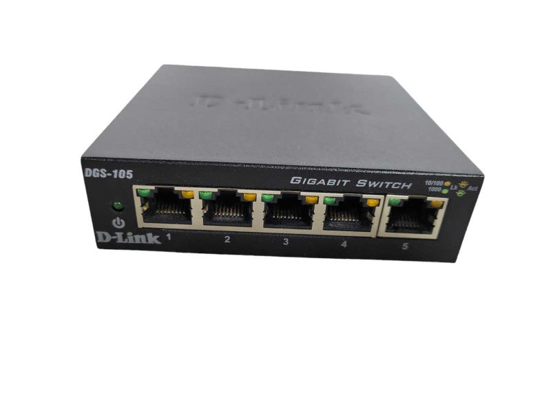 D-Link DGS-105 5 Port Gigabit Desktop Ethernet Switch !