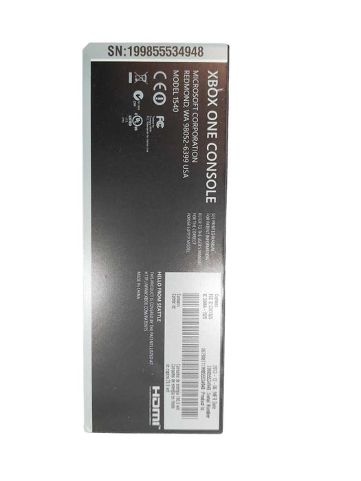 Microsoft Xbox One Console Only with Power Adaptor Model:1540 ?