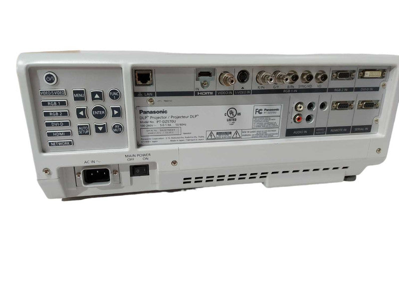 Panasonic DLP projector PT-DZ570U WUXGA Home Theater 4000 ANSI 1080p - 5092H #