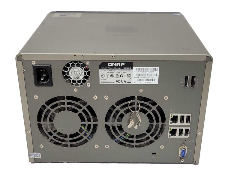 QNAP TS-659 Pro+ 6 Bay NAS, Intel Atom CPU, 4x 2TB HDDs, Factory reset _