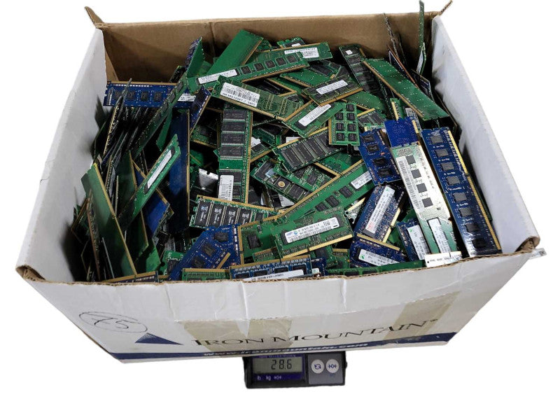 Scrap Non-Heat sink RAM/Memory 28.6lb/12.9KG AS-IS READ $