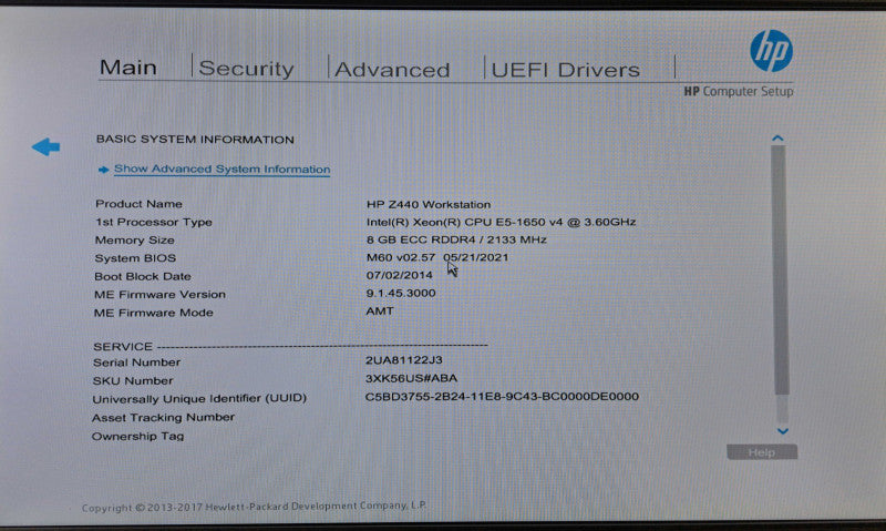 HP Z440 Workstation | Xeon E5-1650 v4 @ 3.60GHz 8GB DDR4 No GPU/HDD\\'s )