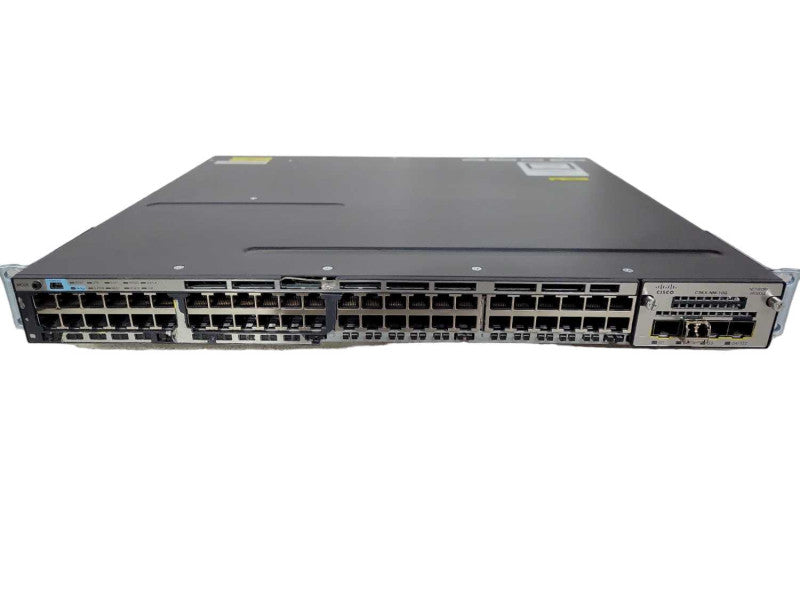 Cisco WS-C3750X-48P-L V02 Gigabit PoE+ Network Switch 10GbE Module READ  !