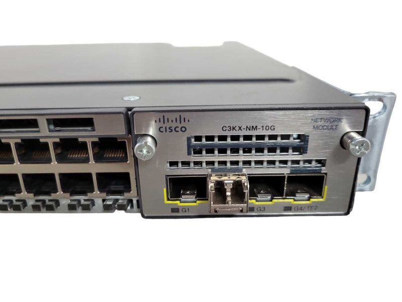Cisco WS-C3750X-48P-L V02 Gigabit PoE+ Network Switch 10GbE Module READ  !